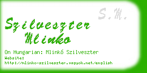 szilveszter mlinko business card